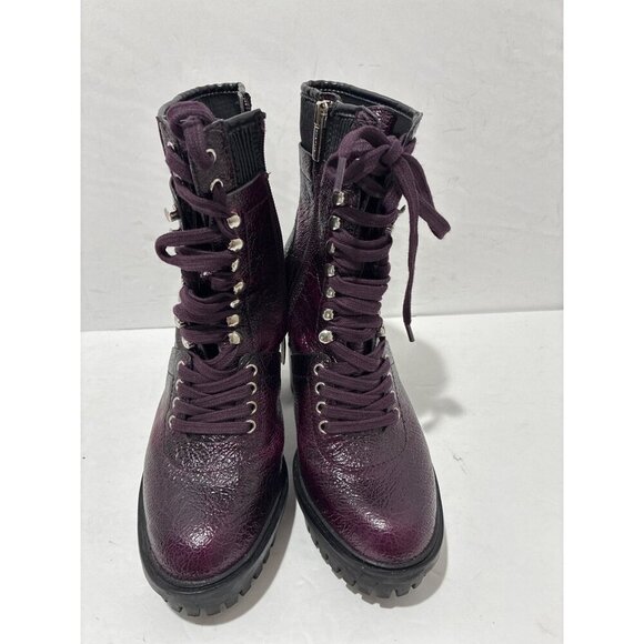 Vince Camuto boots women's  Ermania Leather laceup Platform Lug Sole size 6 - Picture 2 of 9